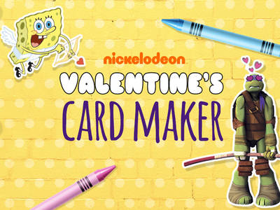 Φτιάξε τη δική σου Nickelodeon κάρτα για του Αγίου Βαλεντίνου